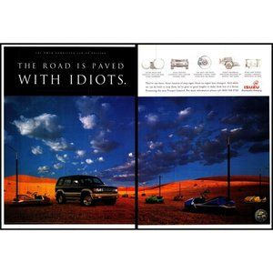 1995 Isuzu Trooper Limited SUV 2 Page Vintage Print Ad Bumper Cars Wall Art